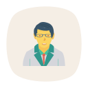 avatar, male, man, person, profile, scientist, user