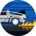 car, delorean, fast, fire, transport, transportation, vehicle