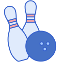 ball, bowling, game, pins