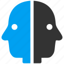 avatar, double head, dual face, janus, people, person, user