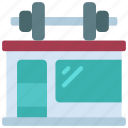 gym, real, estate, fitness, weights
