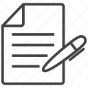 note, document, paper, pen, pencil, sign, write