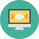 cloud, computer, monitor, screen