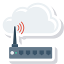 cloud, computing, device, modem, router, wifi
