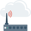 cloud, computing, device, modem, router, wifi