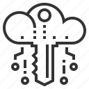 cloud, access, digital, key, security, password