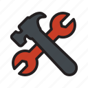 construction, hammer, repair, tool, wrench