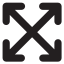 cross, arrow, enlarge, expand 