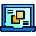 computer, laptop, shape, tool