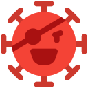 pirate, emoticon, covid, ship