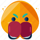 boxer, emoji, emoticon, face, protective, smiley, sport