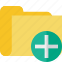 add, category, folder