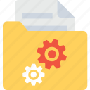 documents, files, folder, paper, settings