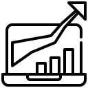 growth, graph, arrow, chart, laptop, report