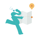 navigation, location, pointer, map, destination