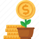 business, coins, finance, growth, money, plant