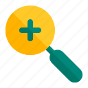 add, in, magnifier, plus, ui, zoom, zoom in